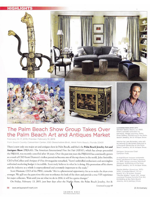 PBSG Takes over PB Art & Antiques Market