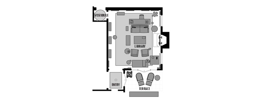Esquire 360 - LA Luxe - Floor Plan/ 650sqft