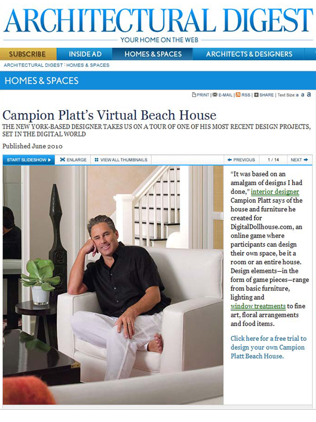 Campion Platt’s Vitrual Beach House
