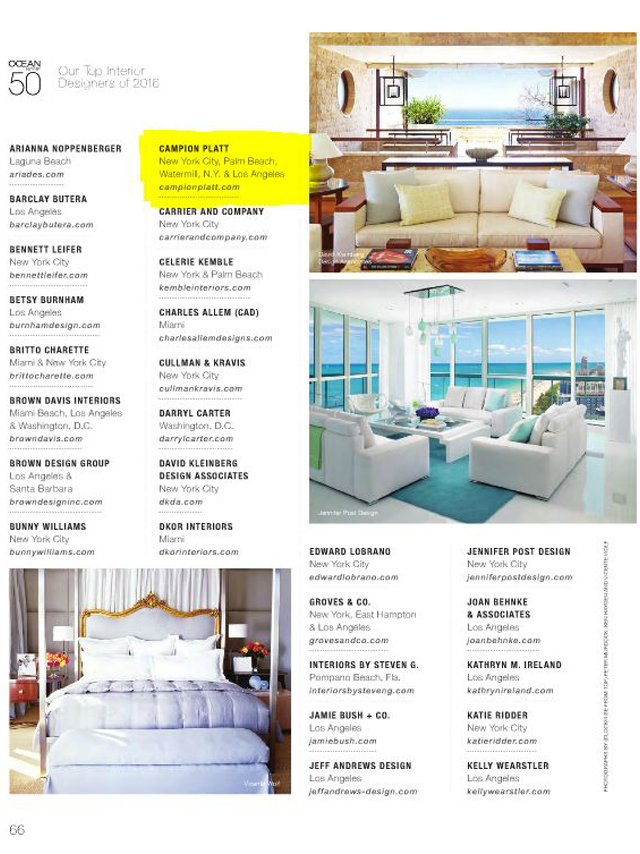 Ocean 2016 Top Designers